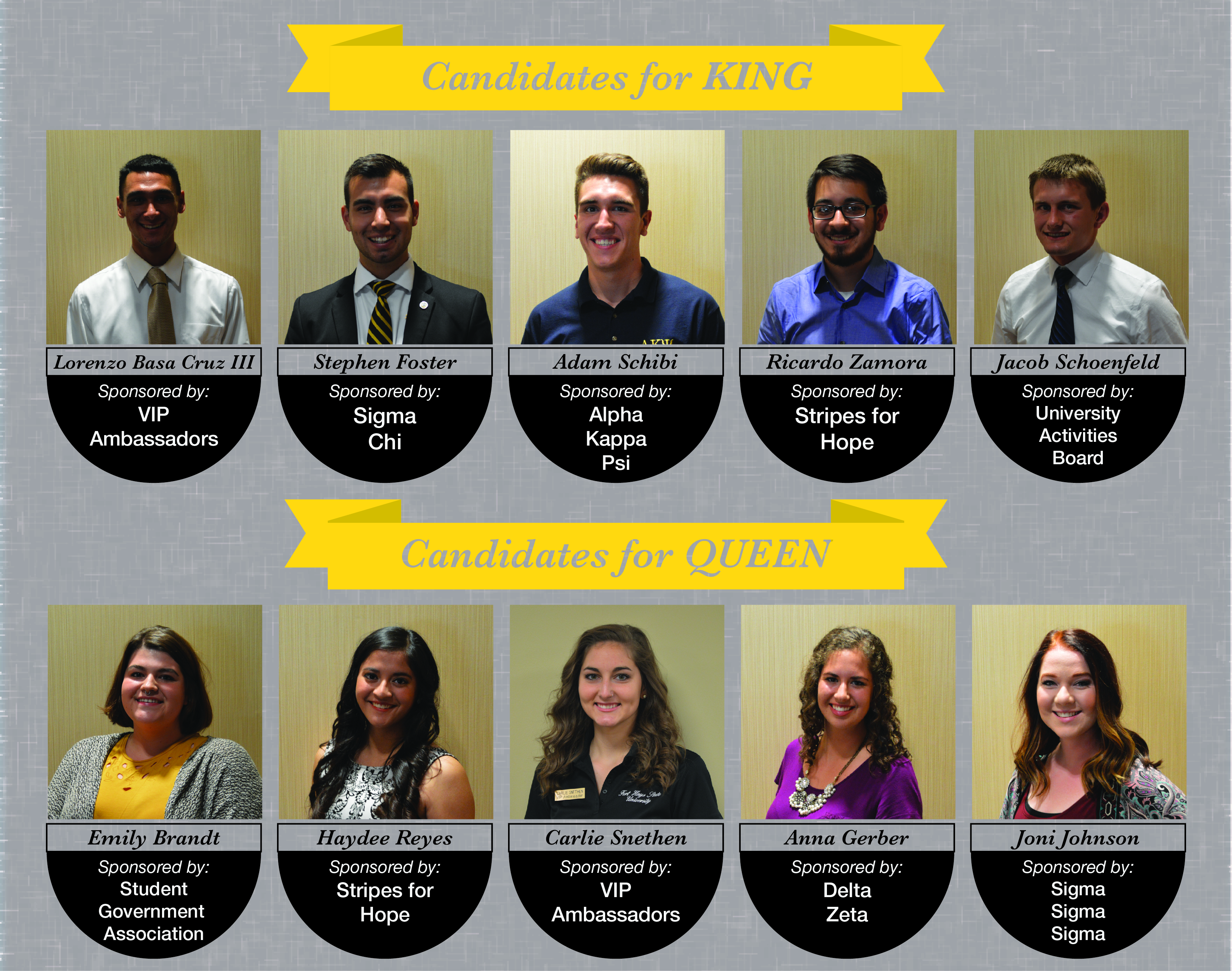 homecoming candidates 2016 homecoming candidates 2016